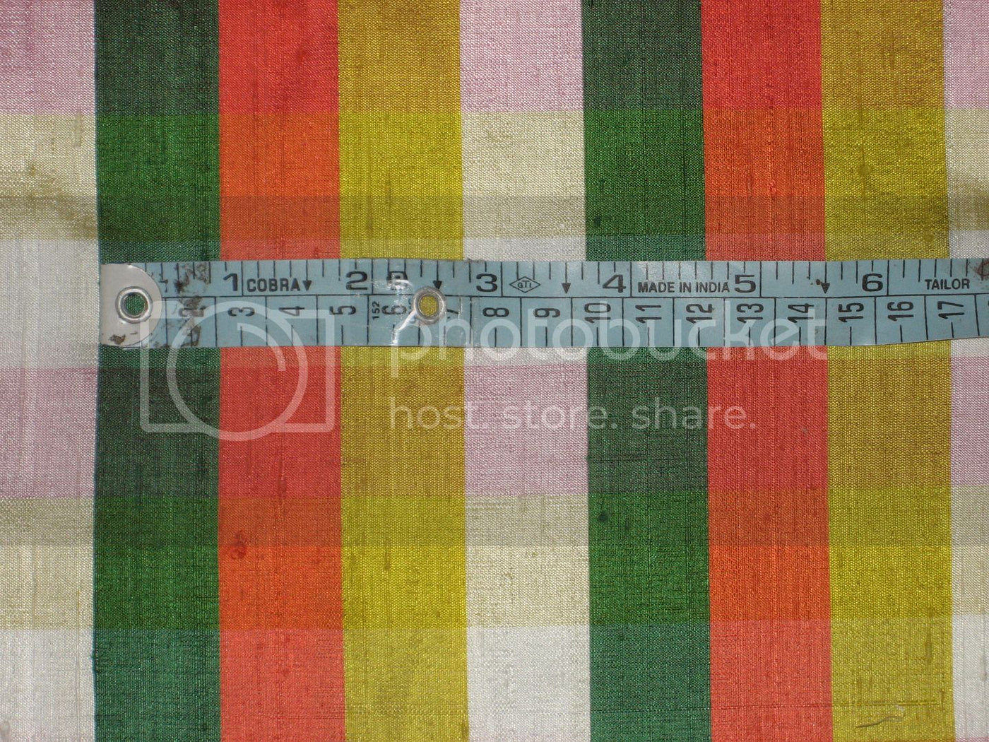 Silk Dupioni Multi color plaids Fabric