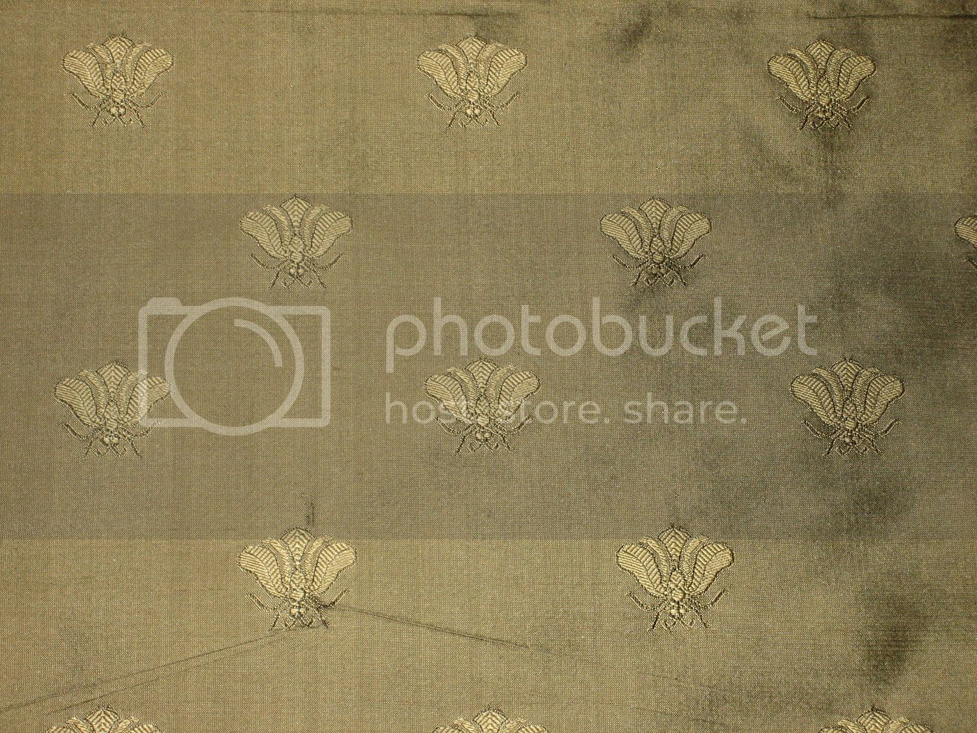 SILK Dupioni FABRIC Gold x Black shot color with Jacquard