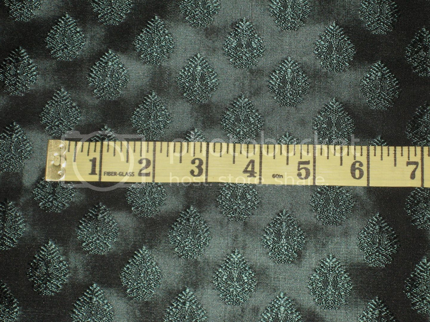 Spun Silk Brocade Fabric Dark Green x Black Shot 44" wide BRO178[5]