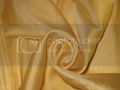 Light Gold SILK ORGANZA FABRIC 54&quot; WIDE