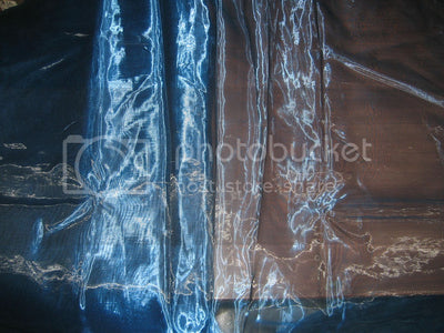 POLYESTER BLUE ORGANZA FABRIC 110&quot; WIDE