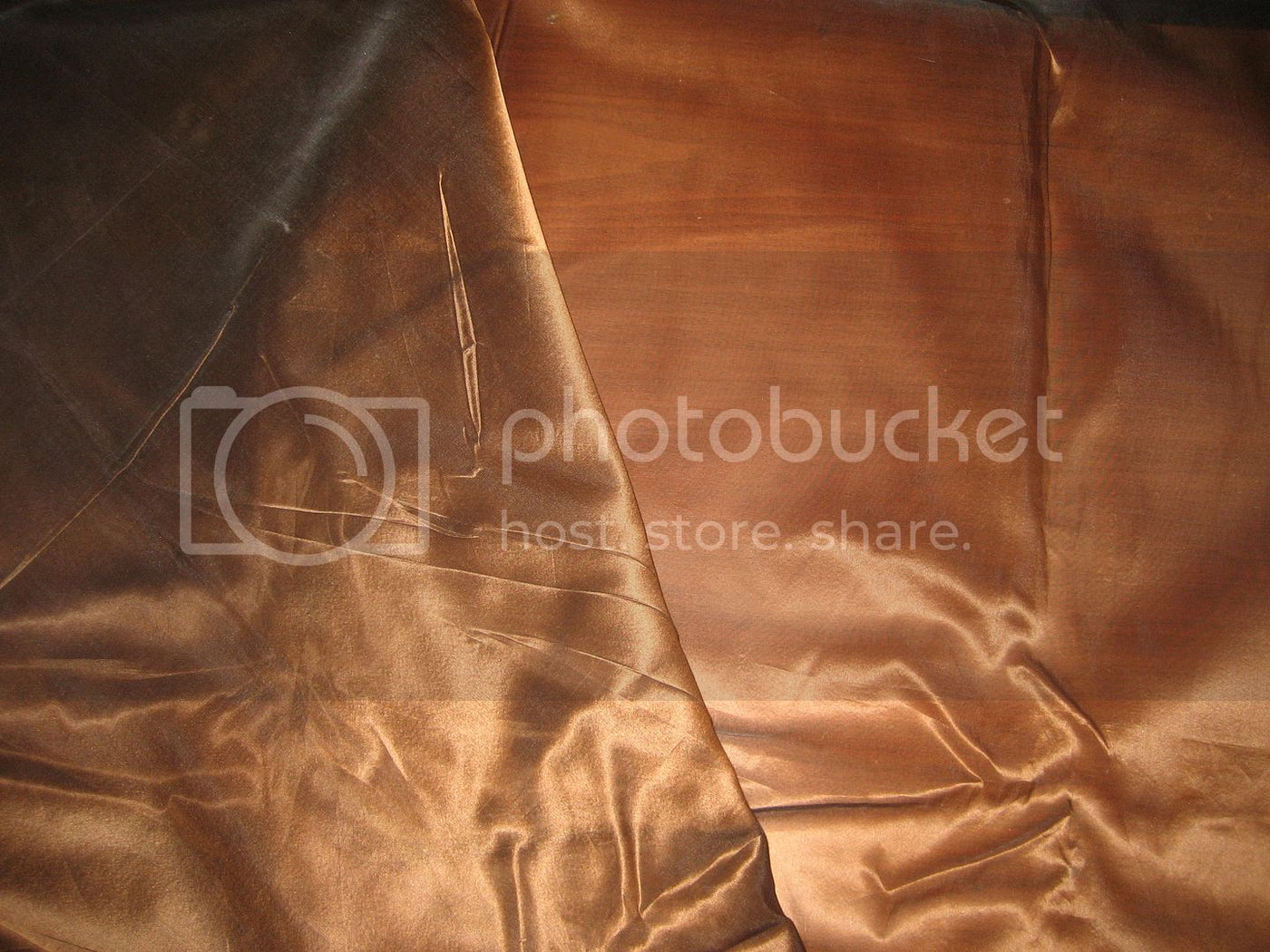 COFFEE BROWN SILK ORGANZA FABRIC