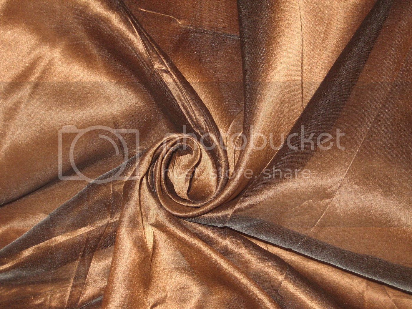 COFFEE BROWN SILK ORGANZA FABRIC