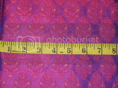 SILK BROCADE FABRIC Pink,Purple &amp; Metallic Gold colour 44" wide BRO190[1]