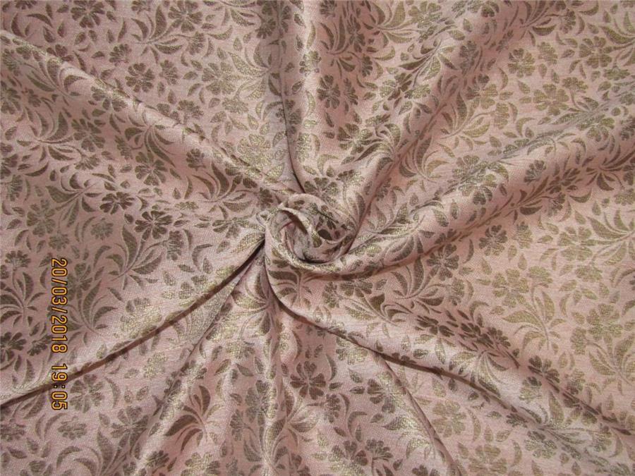 Brocade fabric peach x gold Color 60&quot;