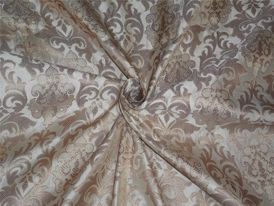 Brocade fabric cream x metallic gold color 44&quot;