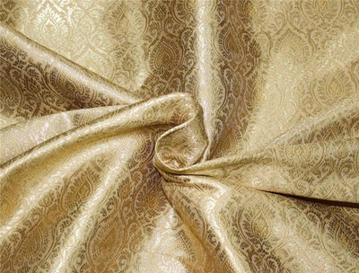 Brocade fabric gold x metallic gold color 44&quot;wide