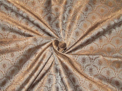 Brocade Fabric dark brown x grey color 44&quot; WIDE