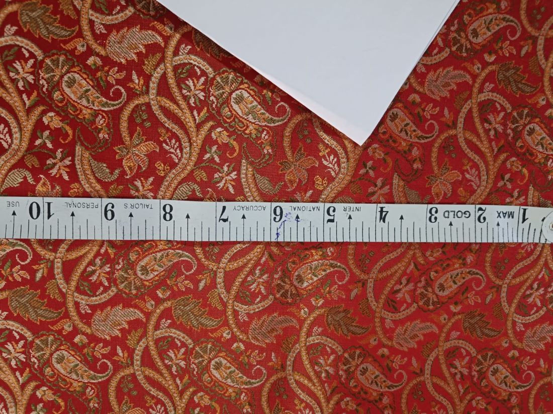 Silk Brocade fabric 44" wide BRO862 available in 3 colours [YELLOW, RED, GREEN]