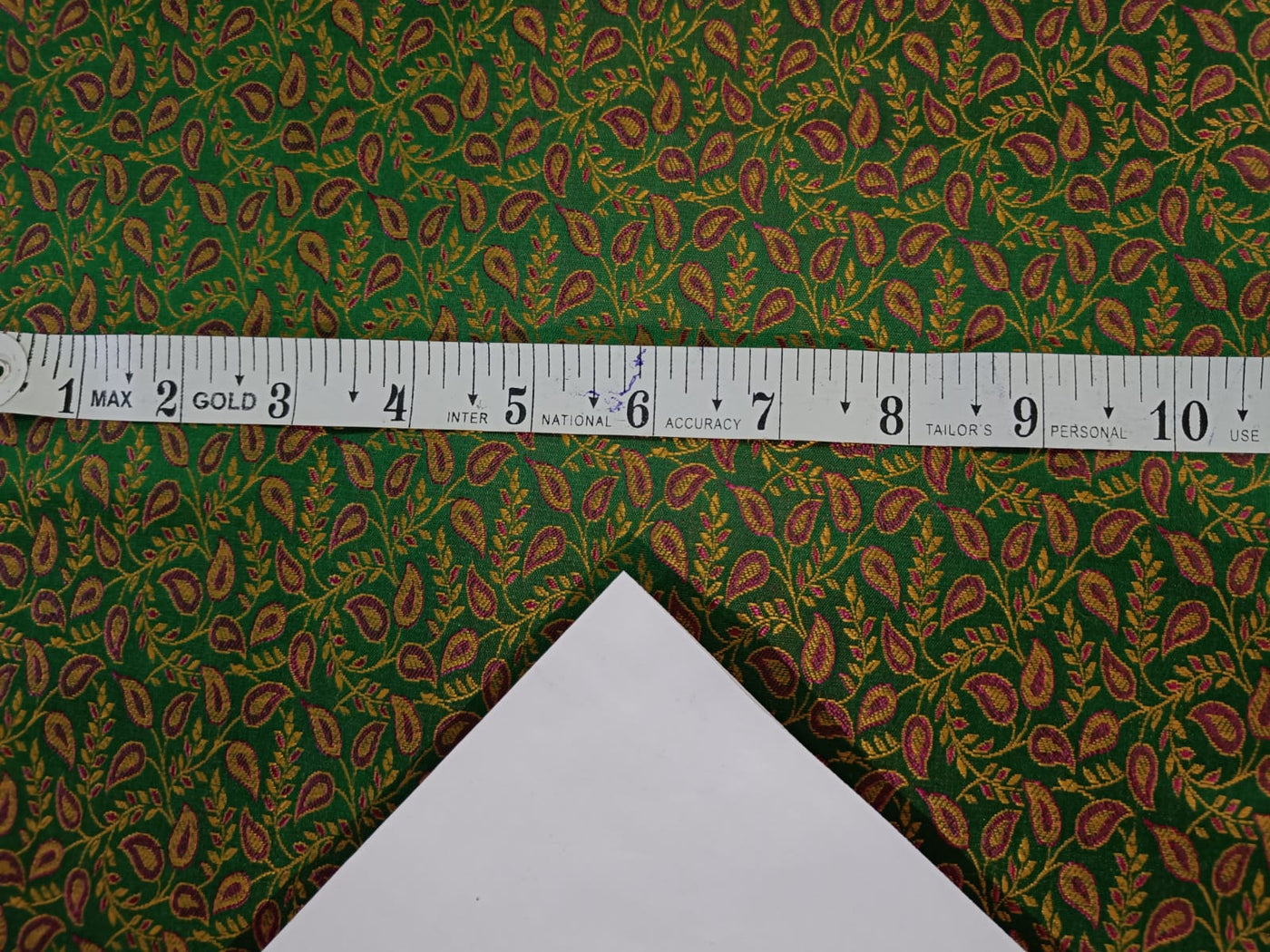 Silk Brocade fabric 44" wide BRO862 available in 3 colours [YELLOW, RED, GREEN]