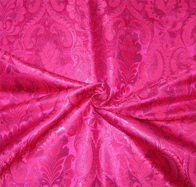 Heavy Brocade fabric Rich hot magenta color ~36&quot wide