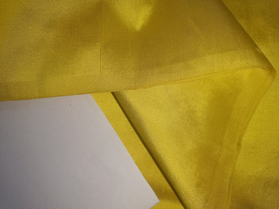 100% PURE SILK DUPIONI FABRIC bright yellow color 54" wide DUP379[1]