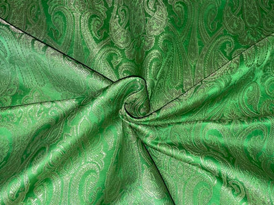 Silk Brocade fabric 44" wide BRO831 available in 8 colors [GREEN/ROSE PINK/RED/BISCUIT BEIGE/ EMRELED GREEN/PINK/ORANGE/ ELECTRIC BLUE]