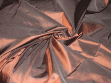 SILK TAFFETA FABRIC Coffee Brown colour 54&quot; wide