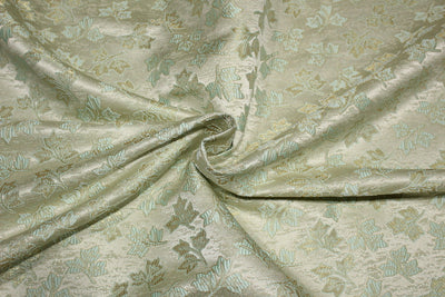 Brocade Fabric Pastel Green x Gold 56" wide BRO663[2]