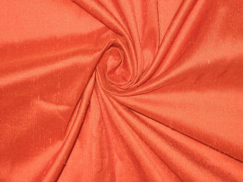 SILK Dupioni FABRIC Bright Orange Color 44" wide DUP82[1]