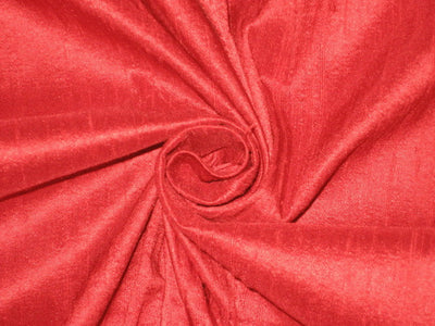 100% Pure SILK Dupion FABRIC Scarlet Red colour 44&quot; wide