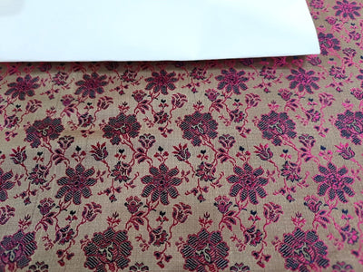 Silk Brocade fabric Pink &amp; Blue Colour 44" wide BRO43[3]