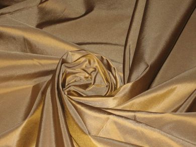 SILK TAFFETA FABRIC gold dust TAF17 54&quot; wide