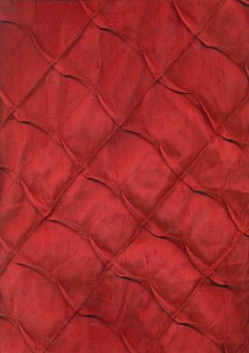 SILK DUPIONI paprika chocholate pintuck Fabric - The Fabric Factory