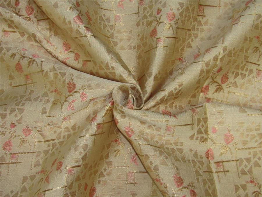 Brocade fabric Golden peach color 60&quot;wide